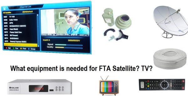 Know which equipment do you need for free-to-air Satellite TV then you can also Build Your Own Free-to-Air (FTA) Satellite TV System. To receive Free-To-Air (FTA) satellite TV, you will need the following equipment