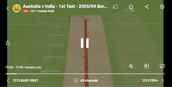 Cricket Gold Channel FreePlay on Samsung TV Plus